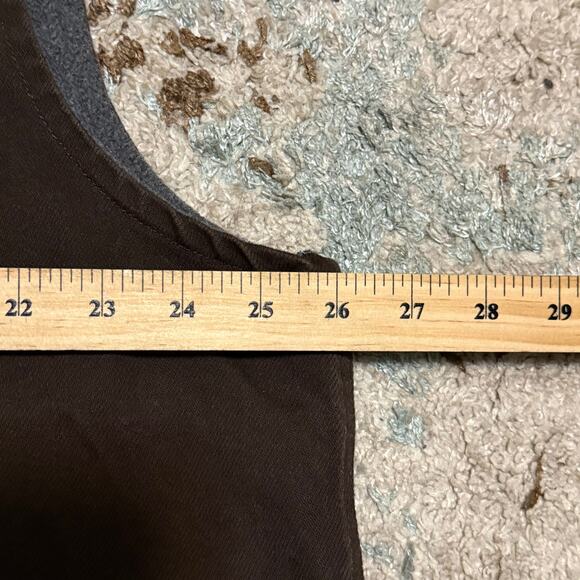 Vintage Carhartt V19 DKB Canvas Vest Size 2XL Fleece Lined Mocha Brown - Picture 7 of 8